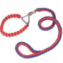 Martingale Braided Dog Collar With Solid Hand-Made Leash
